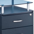 thumbnail image 4 of Techni Office Solutions 24" Blue and Clear Durable Rectangular Rolling File Cabinet, 4 of 6