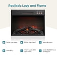 thumbnail image 5 of Bestier 71" Fireplace TV Stand for TVs up to 75" LED Entertainment Center with 23" Remote Control Electric Fireplace, Pinewood, 5 of 8