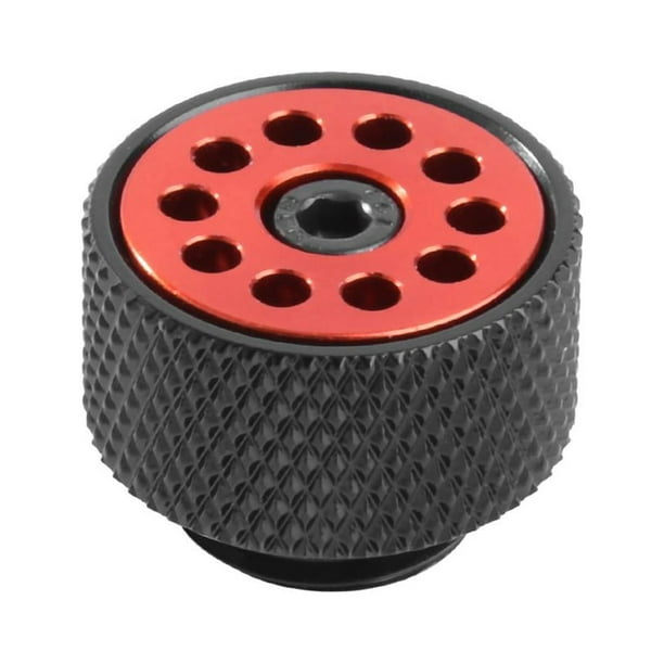 Válvula De Tapón De Escape PM-JS-PQDT1 G1/4 Tapón de escape Válvula de evacuación de aire para refrigeración por agua (Rojo)