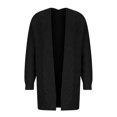 thumbnail image 3 of Hfyihgf Women's Long Sleeve Cable Knit Cardigan Sweaters Open Front Fall Outwear Coat Black XL, 3 of 4