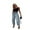 Blue, variant on LYMAYTER Women Wide Leg Jeans Fashion Mid Waisted Baggy Straight Versatile for Denim Pants S-2XL