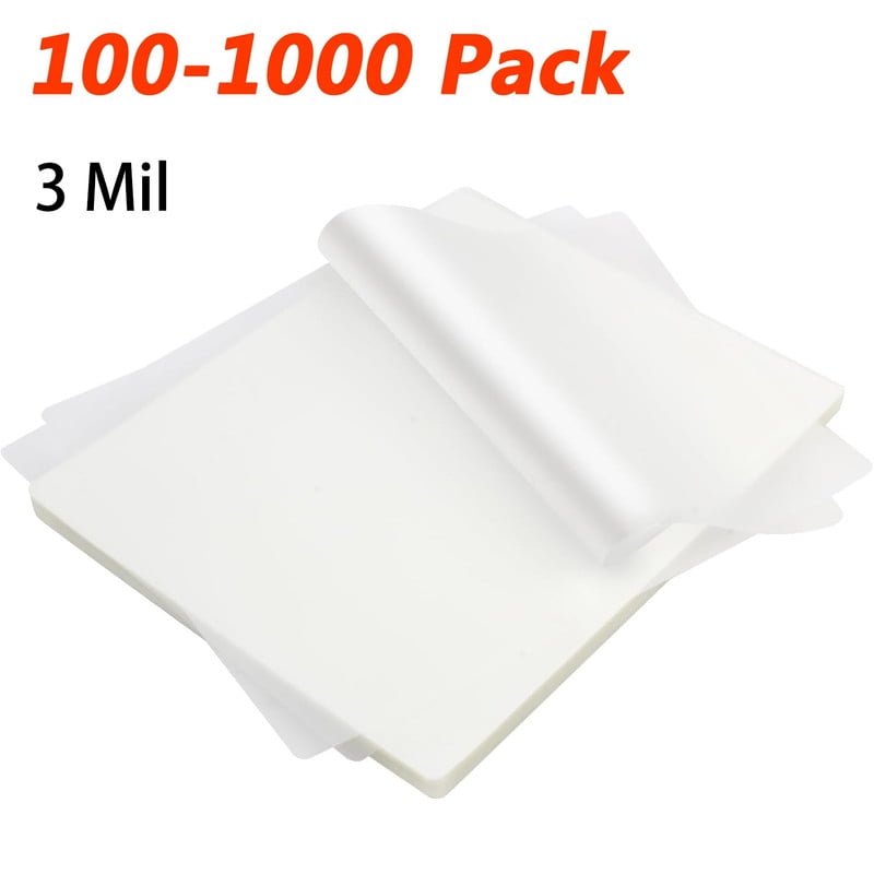 MFLABEL-600 Pack Clear Thermal Laminating Pouches 9" x 11.5", 3 Mil Thick Laminator Machine Sheets