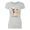 thumbnail image 2 of If It's Not a Golden Retriever It's Just a Dog Gift | Womens Dog Lover Slim Fit Junior Tee, Heather Grey, Medium, 2 of 3