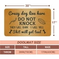 thumbnail image 2 of Do Not Knock or Ring Doorbell Sign Doormat Outdoor Entry Rug, Waterproof Door Mat for Inside Entryway Decor, Funny Welcome Mat Outdoor for Home Decor or Dog Mat for Muddy Paws, 30"x17"Indoor Doormat, 2 of 6