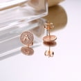 thumbnail image 2 of TINGN Initial Stud Earrings for Women, S925 Sterling Silver Post Cubic Zirconia Disc Hypoallergenic Earrings for Women Jewelry Gifts, 2 of 5