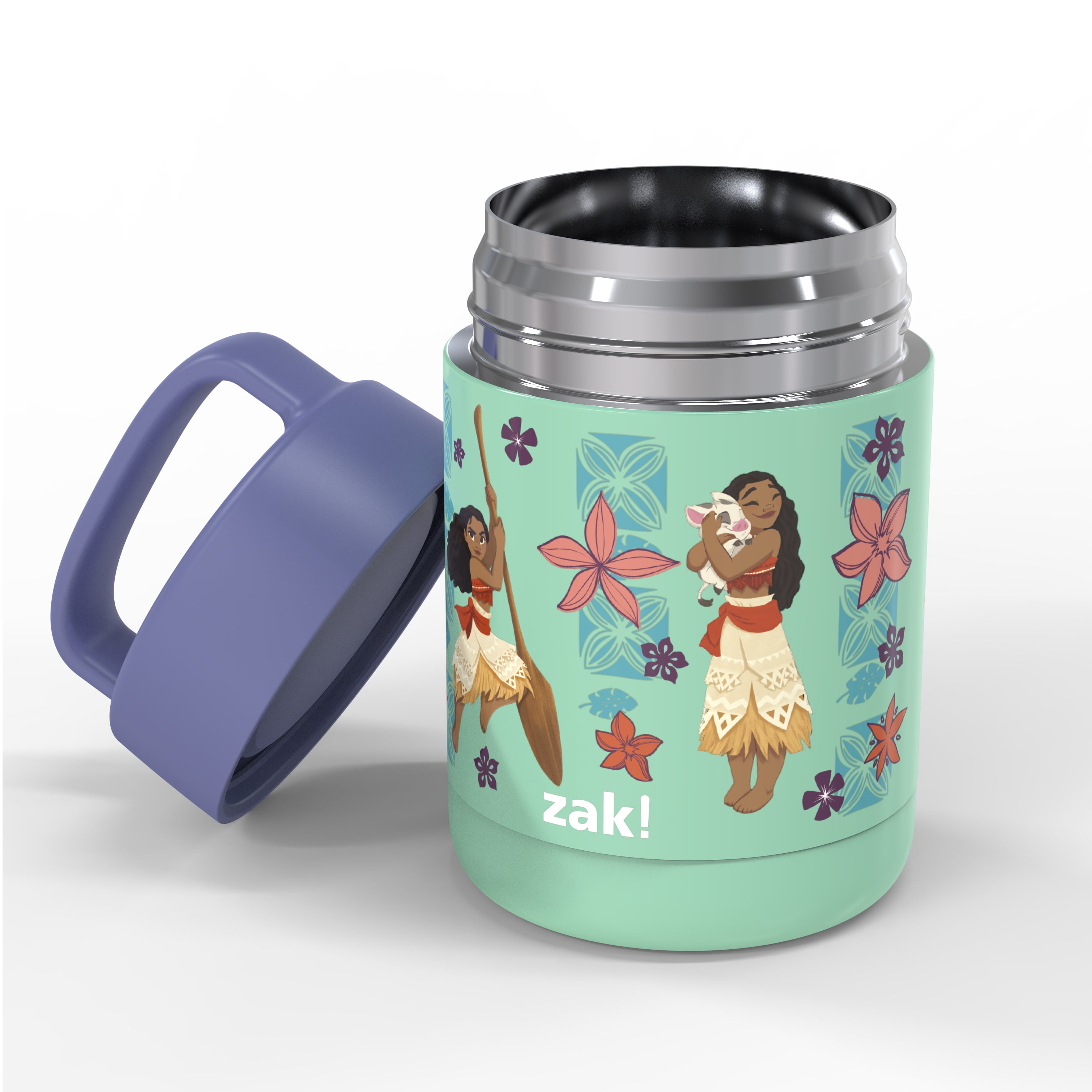  Zak Designs Kids' Vacuum Insulated Stainless Steel Food Jar  with Carry Handle, Thermal Container for Travel Meals and Lunch On The Go,  12 oz, Lilo and Stitch: Home & Kitchen