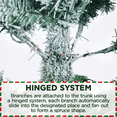 thumbnail image 5 of Renwick 12Ft Pre-lit Flocked Artificial Christmas Tree with Foldable Stand, Green, 5 of 9