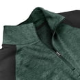 thumbnail image 7 of gbyLJF Men's Quarter Zip Sweatshirt Lightweight Long Sleeved High Neck Top Color Matching Half Open Pullover Shirts, 7 of 7