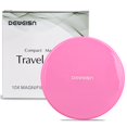 thumbnail image 1 of deweisn Espejo cosmético compacto con aumento, elegante espejo compacto de bolsillo para maquillaje, espejo de maquillaje de mano para viajes con potente aumento de 10x y 1 espejo True View para viaje, 1 of 5