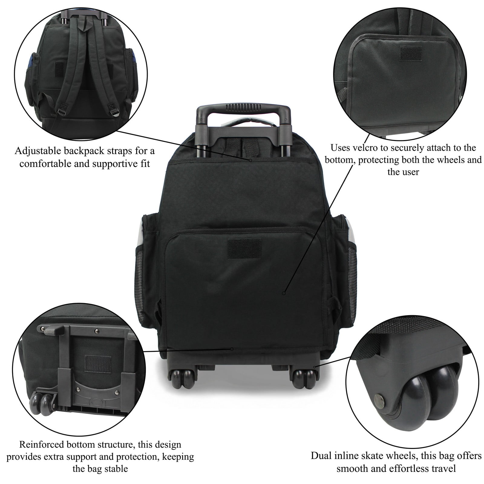 World Traveler Transworld 22-Inch Carry-On Rolling Backpack Airline Approved Size - Grey
