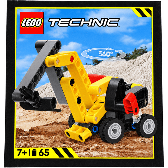 LEGO Technic Excavator Paper Bag Set (Small, 65pcs)
