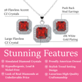 thumbnail image 3 of Cate & Chloe Londyn 18k White Gold Plated Plated Red Ruby Jewelry Set with Simulated Diamonds Gift for Women, 3 of 8