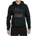 thumbnail image 2 of Wild Bobby, Mom Wife Boss Mother's Day Unisex Hoodie Sweatshirt, Black, Large, 2 of 6