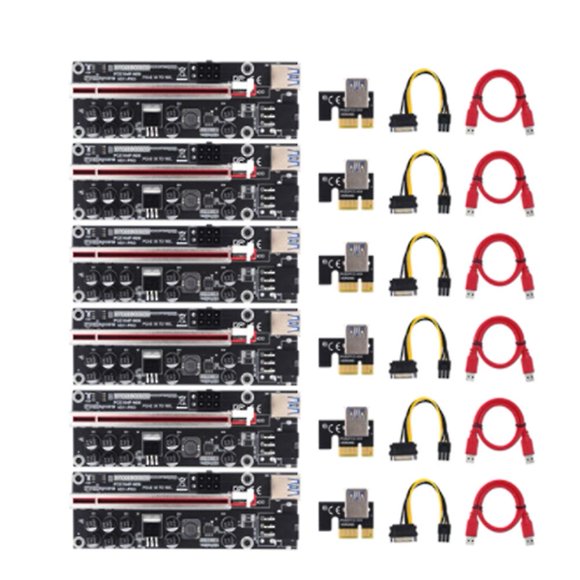 Pcie Riser 011 V011pro Pci E Express Pci-e 16x Riser Video Card Riser Gpu Dual 6pin Adapter Graphics Card For Mining