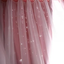 Star Curtains Curtains for Girls Bedroom Kids Curtain Baby Nursery Hollow-Out Star Window Curtain 79 inches Length Room Darkening Grommet 2 Layers (1 Panel,Pink, W39 X L79)