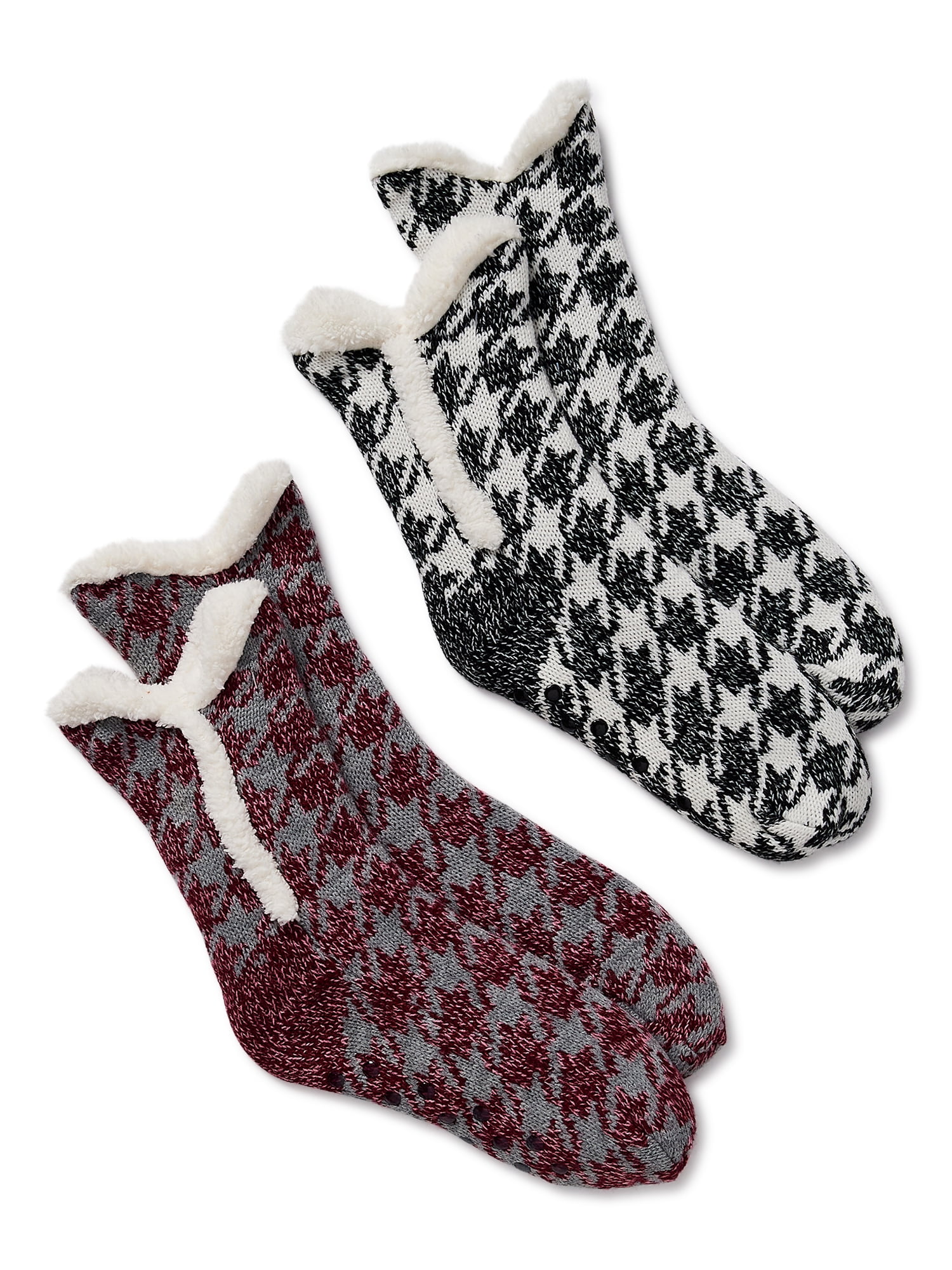 Secret Treasures Women's Colossal Cozy Slipper Socks, 2Pack
