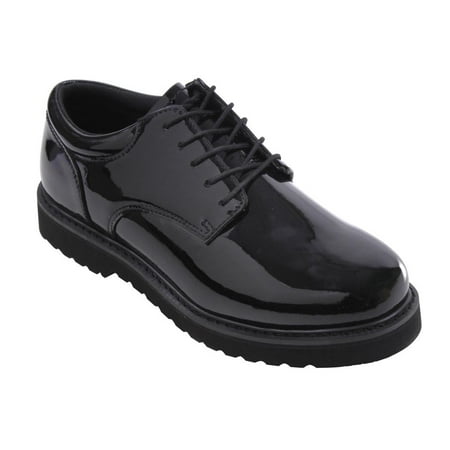 - Rothco 5250 Men's Black High-Gloss Uniform Oxford Shoe w/Work Sole