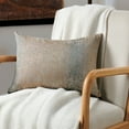 thumbnail image 7 of Home Soft Things Jacquard Chenille Big Zipper Pillow Covers - Set of 2 - 14"x20" - Taupe Khaki, 7 of 7