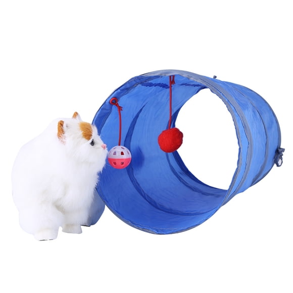 Cat Tunnel Toy, Collapsible Design Tunnel Tube Toys Steel Supported Sturdy Interactive Kitty Toys Small Size and Convenient to Store Kitten Toys Set for Indoor