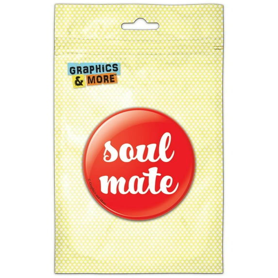 Soul Mate Red Pinback Button Pin Badge