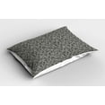 thumbnail image 2 of Ambesonne Abstract Pillow Sham 2 Pack, Monotone Design Triangles, 30"x20", White and Charcoal Grey, 2 of 3