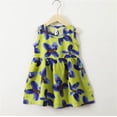 thumbnail image 4 of WEIWEN Toddler Girls Dresses Cute Flower Little Girl Sleeveless Summer Princess Dress Cotton Casual Beach Sundress 2 3 4 5 6 7 8 9T Army Green, 7-8 Years, 4 of 4
