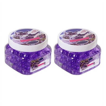 2 Pack Odor Eliminator Gel Beads, Crystal Beads Air Freshener Long Lasting for Bathrooms, Cars, Pet Areas (Lavender)