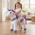 thumbnail image 4 of PonyCycle Purple Ride-On Unicorn Toy for Kids with Brake, Ages 3–4, E313, 4 of 10