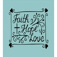 thumbnail image 3 of Hope Twin Size Duvet Cover Set, Hand Lettering Spiritual Faith Hope Love Quote with Floral Arrangement Hearts, Decorative 2 Piece Bedding Set with 1 Pillow Sham, Pale Blue and Black, by Ambesonne, 3 of 3