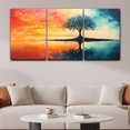 thumbnail image 2 of Tree of Life Canvas, 3 Canvas Wall Art Set, Large Natural Wall Decor, Suitable for Living Room,Bathroom（Only canvas）, 2 of 6
