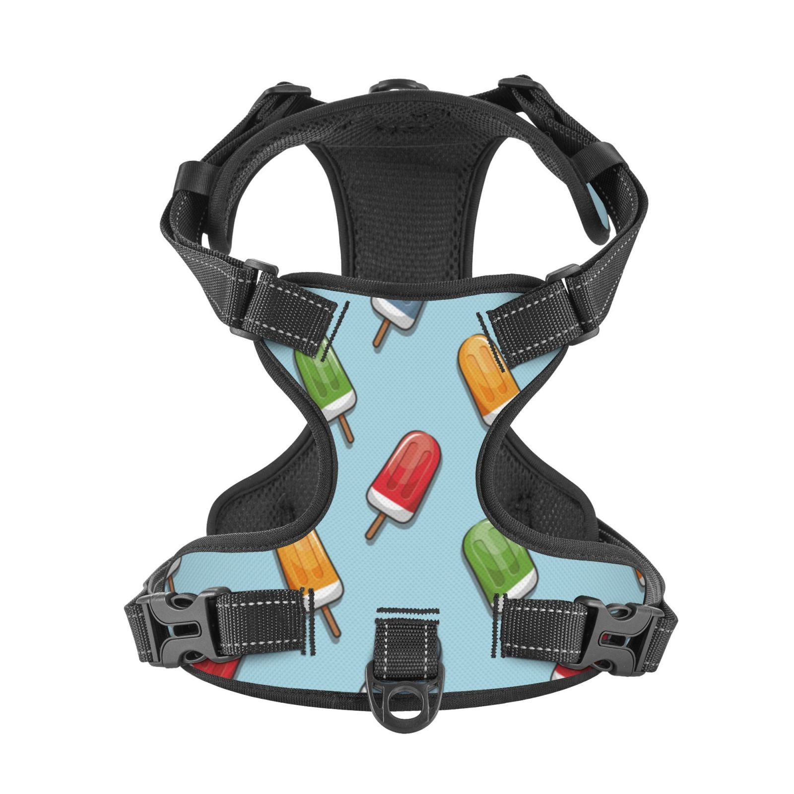 Kdxio Modern Ice Cream Print No Pull Dog Harness Adjustable Reflective Oxford Easy Control Medium Large Dog Harness for Training and Everyday-Small