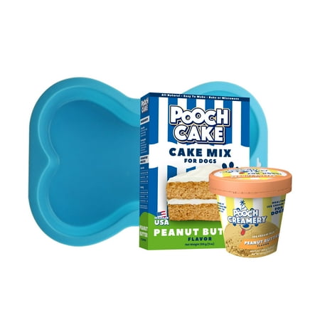 UPC: 0736952313225 | Pooch Cake Gift Set for Dogs: Peanut Butter Cake  Peanut Butter Ice Cream & Silicone Baking Pan