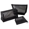 thumbnail image 1 of Camping Makeup Pouch Zipper Travel Organizer Cosmetic Bag Women Toiletry Bagset Of 3black, 1 of 4