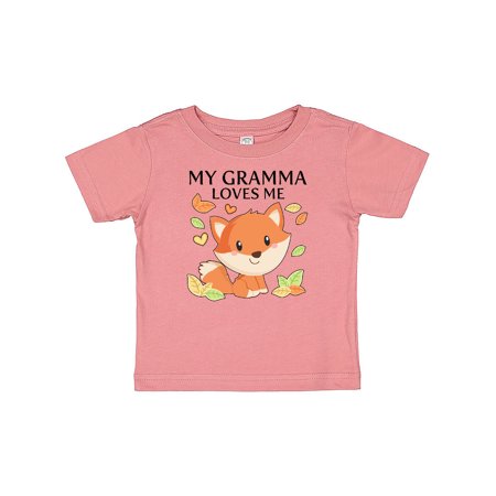 

Inktastic My Gramma Loves Me- little fox Gift Baby Boy or Baby Girl T-Shirt