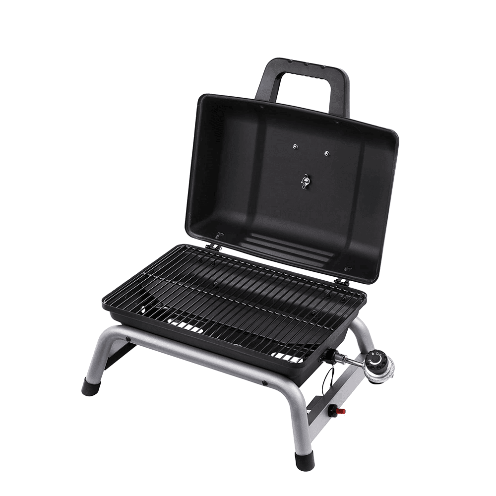 Portable Propane Gas Grill, Tabletop Griddle Grill Station with Sturdy Legs, Outdoor Furniture