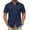 Navy Blue, variant on COOFANDY Men's Untucked Dress Shirts Short Sleeve Button Down Shirts Casual Business Shirts
