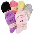 thumbnail image 1 of 6 Pairs Colorful Women Soft Fluffy Bed Socks Winter Warm Lounge Slipper Fleece Sock, 1 of 7