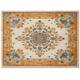 thumbnail image 2 of Area Rugs Indoor Non-Slip Rectangle Rug 2.7x5 Ft Vintage Boho Floral Vintage Ethnic Distress Traditional Style Rug Rubber Backing Floor Mats Non Shedding Home Decor Carpet for Entryway Living Room, 2 of 8