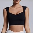 thumbnail image 1 of Camisetas de Yoga de manga larga de LICRA con almohadilla desnuda para mujer, sujetador atlético para entrenamiento, Fitness, gimnasio, pantalones cortos, falda, mallas para correr, 2024, 1 of 5
