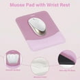 thumbnail image 3 of Mosiso Ergonomic Mouse Pad with Wrist Rest, Non-Slip Base Keyboard Wrist Rest Support, Memory Foam Computer Mouse Mat for Easy Typing and Home/Office Pain Relief, Mauve Pink, 3 of 7