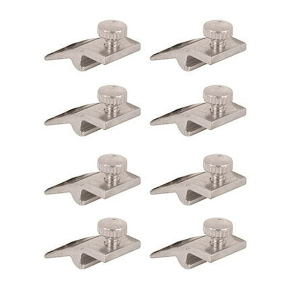 WRS 5/16" Offset Aluminum Storm Door Panel Clips with Screws - 8 Pack