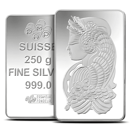 Pamp Suisse Lady Fortuna 250 Gram Silver Bar - Hard Case   Coa