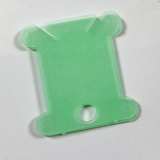 BUYISI 20 Pcs Plastic Thread Holder Bobbins Spool Thread Card Embroidery Floss Diy Stitch Organizer Holder Sewing Tools Green