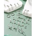 thumbnail image 3 of Hypoallergenic flat-back earring stack set in surgical-grade 316L stainless steel—nickel & lead-free, ideal for sensitive ears. Includes small studs and hoops (20G, 6mm post; 10mm hoop ID) perfect fo, 3 of 5