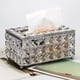 thumbnail image 4 of Caja de pañuelos de cristal europea, sencilla, para sala de estar, mesa de café, escritorio, caja de almacenamiento, caja de papel para servilletas, 4 of 5