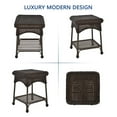 thumbnail image 3 of Afuera Living Contemporary Wicker Patio End Table in Espresso, 3 of 7