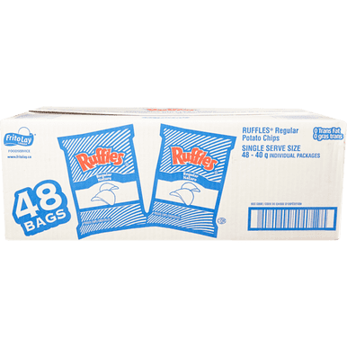 RUFFLES Potato Chips, Regular, Vending Chips 48x40.0 g