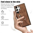 thumbnail image 6 of Jiahe Cover for Samsung Galaxy S20 Ultra, Wallet Case Crossbaody, with RFID Blocking Shockproof Zipper Purse with Card Slots Holder Adjustable Detachable Shoulder Strap Lanyard Case Cover, brown, 6 of 7