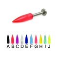 thumbnail image 1 of Acrylic Spike Titanium Labret, 14 Ga,5/16" (8Mm) Long,Clear - D, 1 of 1