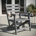 thumbnail image 2 of Flash Furniture Tolleson Commercial Grade Adirondack Dining Chair Gray (LEHMP203710GRY), 2 of 11